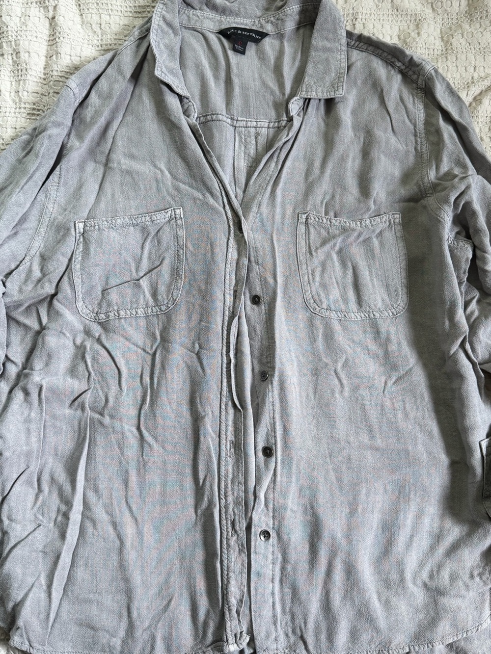 Light Gray Women’s Button-Up Jacket
